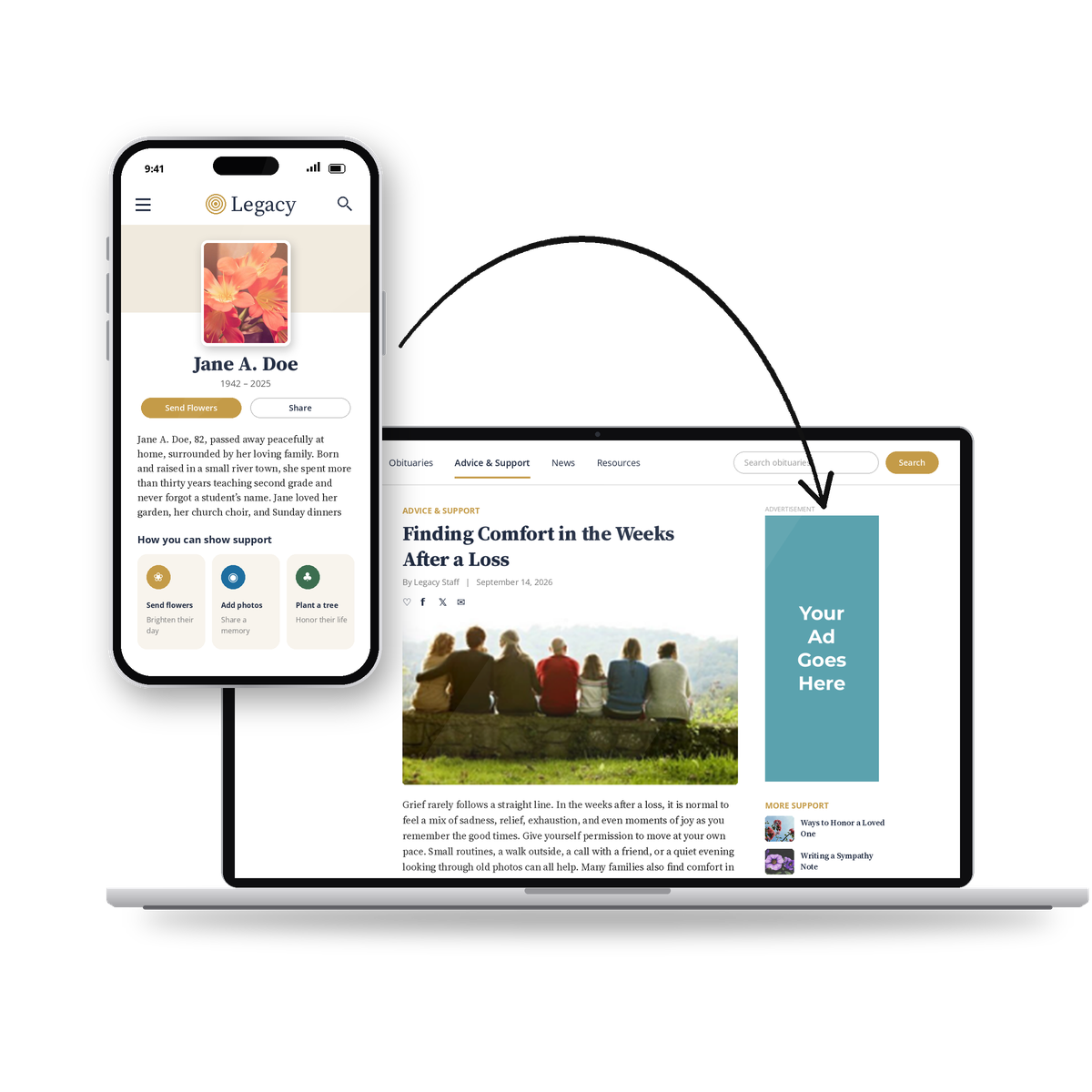 Audience extension ad example